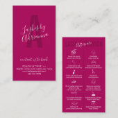 Pink Dark Icon Makeup Lash Extension Aftercare Visitenkarte (Vorne/Hinten)