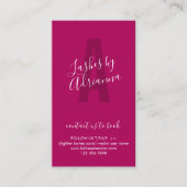 Pink Dark Icon Makeup Lash Extension Aftercare Visitenkarte (Vorderseite)