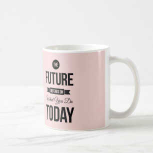 Pink das inspirierende Zitat der Zukunft Kaffeetasse