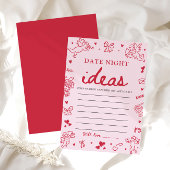 Pink Date Night Ideas Bridal Shower Game  Einladung