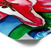 Pink Day lila Aquarellmalerei Poster (Ecke)