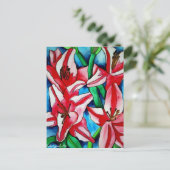 Pink Day lila Aquarellmalerei Postkarte (Stehend Vorderseite)