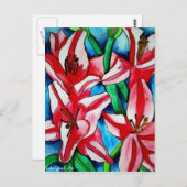 Pink Day lila Aquarellmalerei Postkarte (Vorne/Hinten)