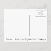 Pink Day lila Aquarellmalerei Postkarte (Rückseite)