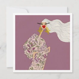 Pink Dazzling Style Glam Fashion Art Card Einladung