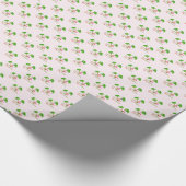 Pink Deck Die Palmen Tropical Weihnachten Santa Fl Geschenkpapier (Ecke)