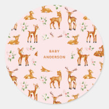 Pink Deer Baby Dusche