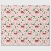 Pink Deer Blisses Weihnachten Geschenkpapier (Flach)