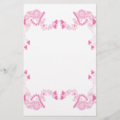Pink Deko Hearts Stationary Briefpapier (Vorderseite)