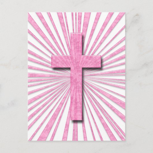 PINK DEKORATION CROSS POSTKARTE (Vorderseite)