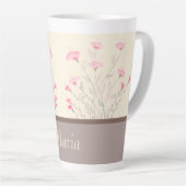 Pink Delicate Blumendesigner Milchtasse (Rechte Ecke)