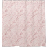 Pink Delicate Damask Muster Luxuriöse Duschvorhang (Vorderseite)