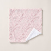 Pink Delicate Damask Muster Luxuriöses Badetuch Se Badhandtuch Set (Waschlappen)