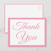 Pink Delight Danke, dass Sie die Postkarte begrüßt (Vorne/Hinten)