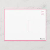 Pink Delight Danke, dass Sie die Postkarte begrüßt (Rückseite)