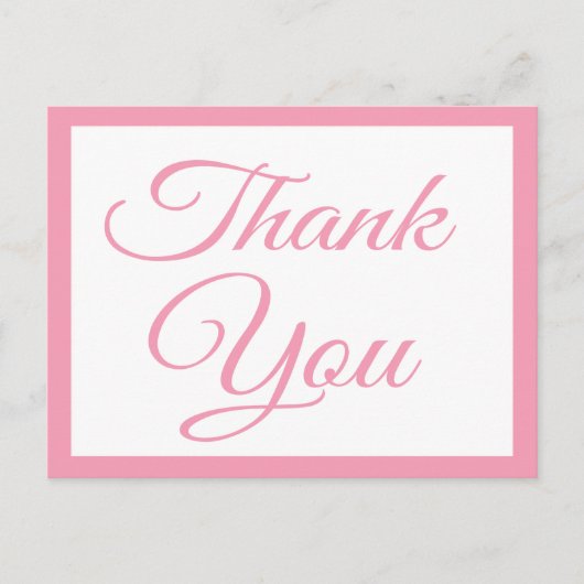 Pink Delight Danke, dass Sie die Postkarte begrüßt (Vorderseite)