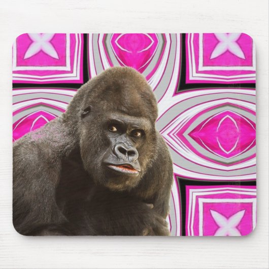 Pink Delight Gorilla Mousepad (Vorne)