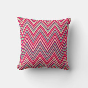 Pink Delight Modern Zig Zag Muster Kissen Kissen K