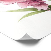 Pink Delphinium Blume Art Print Poster (Ecke)