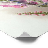 Pink Delphinium Blume Art Print Poster (Ecke)