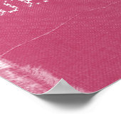 Pink Denim Fitness Zitat für Sportmotivation Poster (Ecke)