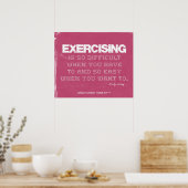 Pink Denim Fitness Zitat für Sportmotivation Poster (Küche)