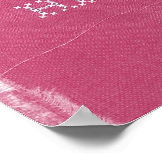 Pink Denim Fitness Zitat zu glauben Poster (Ecke)