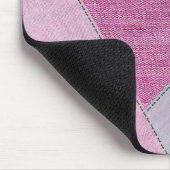 Pink Denim Herz mit Zitat Maus Pad Mousepad (Ecke)