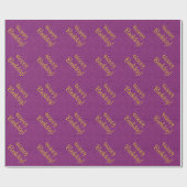 Pink Denim Look Leinwand Wrapping Paper Geschenkpapier (Flach)