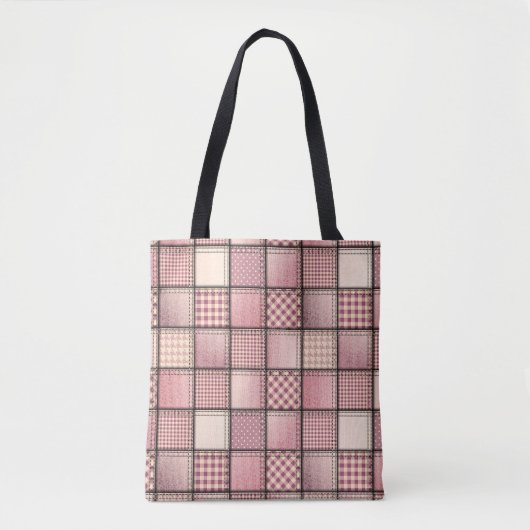 Pink Denim Tote Bag Tasche (Vorderseite)