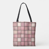 Pink Denim Tote Bag Tasche (Rückseite)