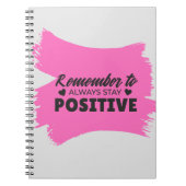 Pink Denken Sie daran, Positives Notebook Bleibe Notizblock (Vorderseite)