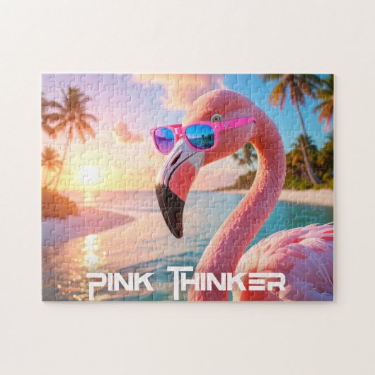 PINK DENKER - Flamingo PINK Puzzle (Horizontal)