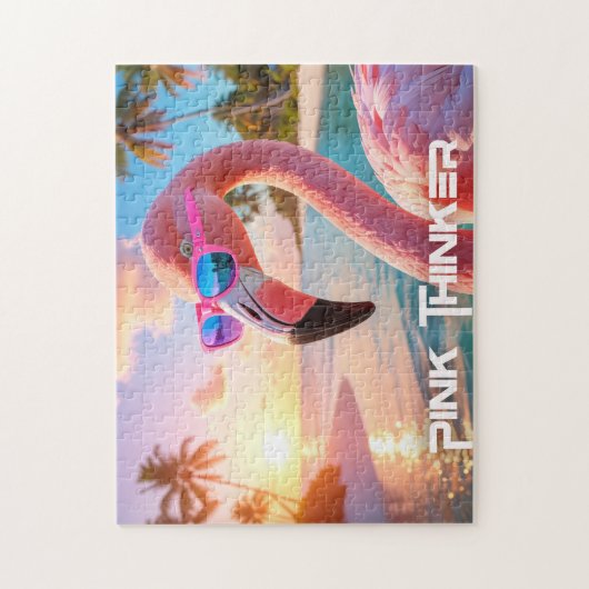 PINK DENKER - Flamingo PINK Puzzle (Vertikal)