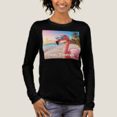 PINK DENKER - Flamingo PINK Tri-Blend Shirt (Vorderseite)