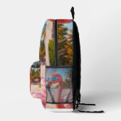 PINK DENKER Flamingo Rosa Bedruckter Rucksack (Rechts)