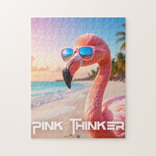 PINK DENKER Flamingo Rosa Puzzle (Vertikal)