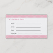 Pink Dental Visitenkarten mit Terminkarte (Rückseite)