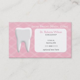 Pink Dental Visitenkarten mit Terminkarte