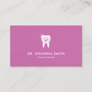 Pink Dentist lächelt Zahnarztzahnarzt Zahnersatz Terminkarte