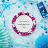 Pink der Fußball-Spieler-| DIY des Text-| Pappteller (Party)