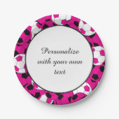 Pink der Fußball-Spieler-| DIY des Text-| Pappteller (Vorderseite)