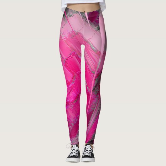 Pink Designer-Leggings Leggings (Vorderseite)