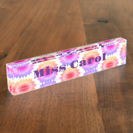 Pink Desk Namplate Namensplakette