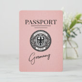 Pink Deutschland Pass Save the Date (Stehend Vorderseite)