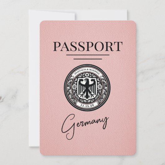 Pink Deutschland Pass Save the Date (Vorderseite)