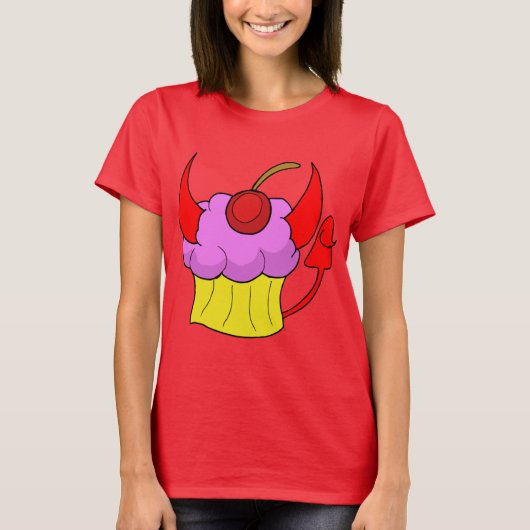 Pink Devil Cupcake T - Shirt (Vorderseite)