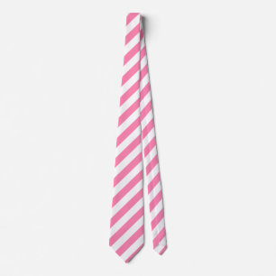 Pink Diagonal Stripes Krawatte