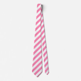 Pink Diagonal Stripes Tie Krawatte