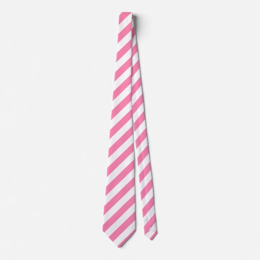 Pink Diagonal Stripes Tie Krawatte (Vorderseite)